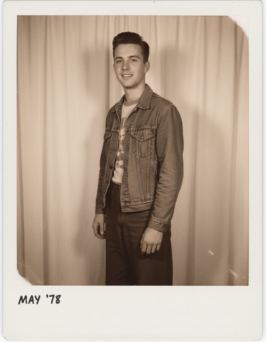 AI Polaroid Photo - Male portrait